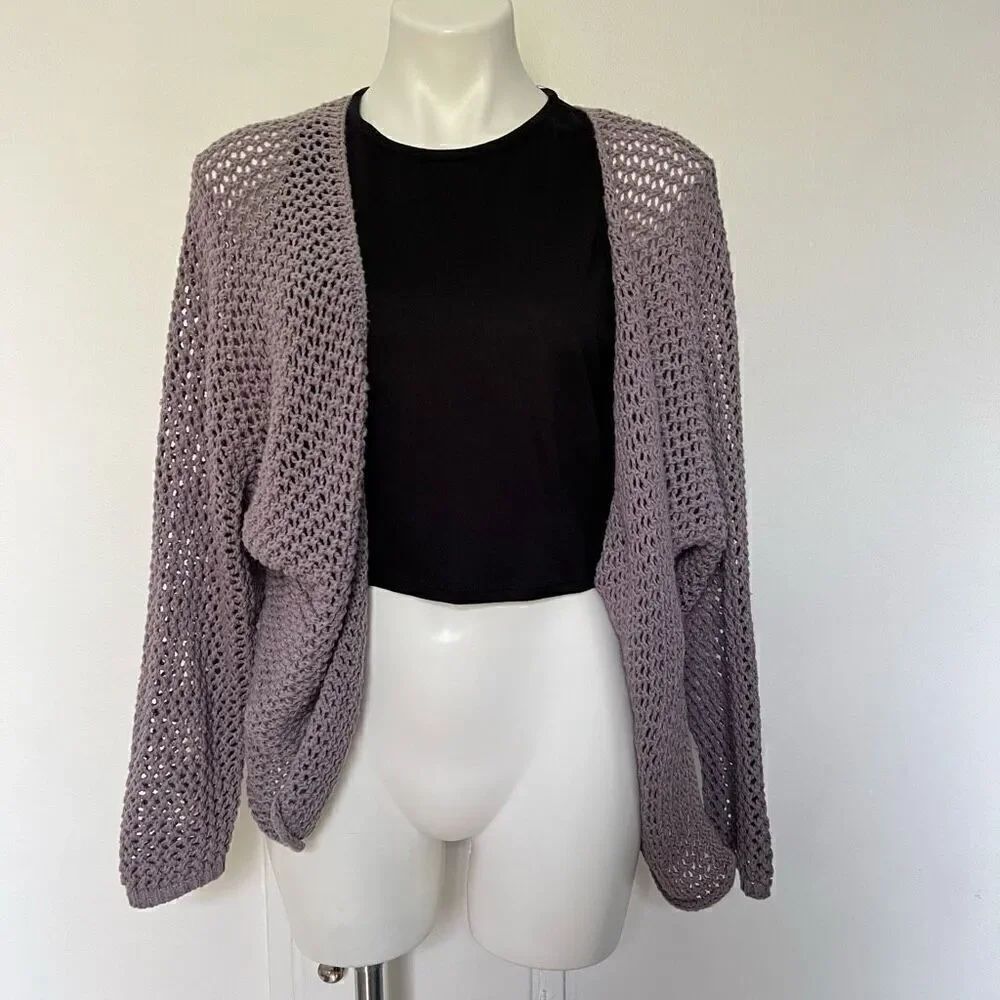 Don’t Ask Why Italy Knitted Shrug Sweater Lilac barbiecore